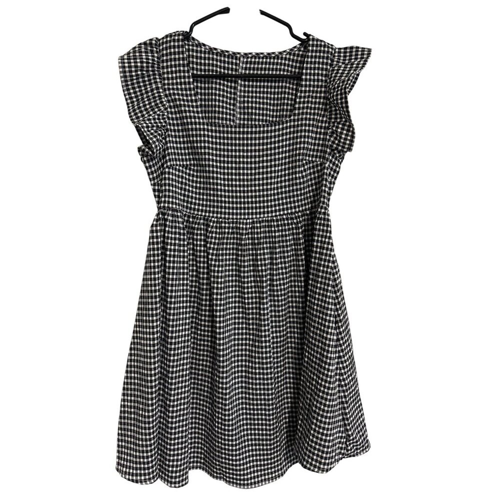 SHEIN black plaid maternity dress size small